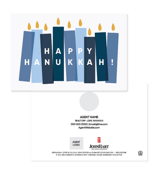 "Happy Hanukkah" Greeting Card, Candles