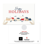 "Happy Holidays" Greeting Card, Village