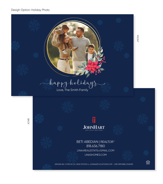 Holidays Cards - You Provide The Photo Snowflakes